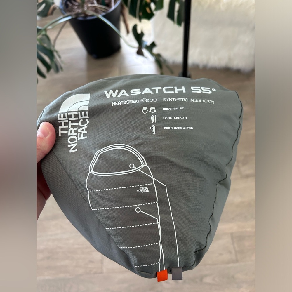 Wasatch The North Face Sleeping bag Long Orange and Grey Like New
